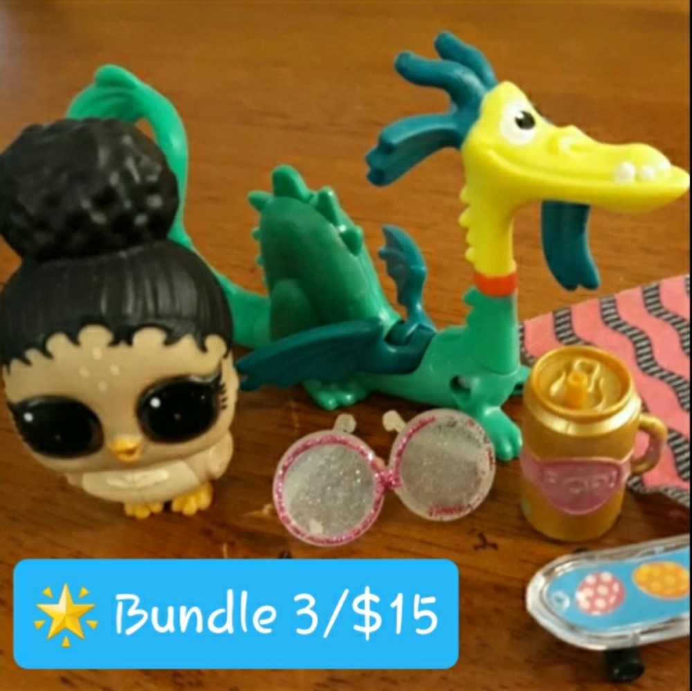 LOL Surprise Doll Foxy Flyer Eye Spy Owl + Extra Toys / Miniature Toy Bundle